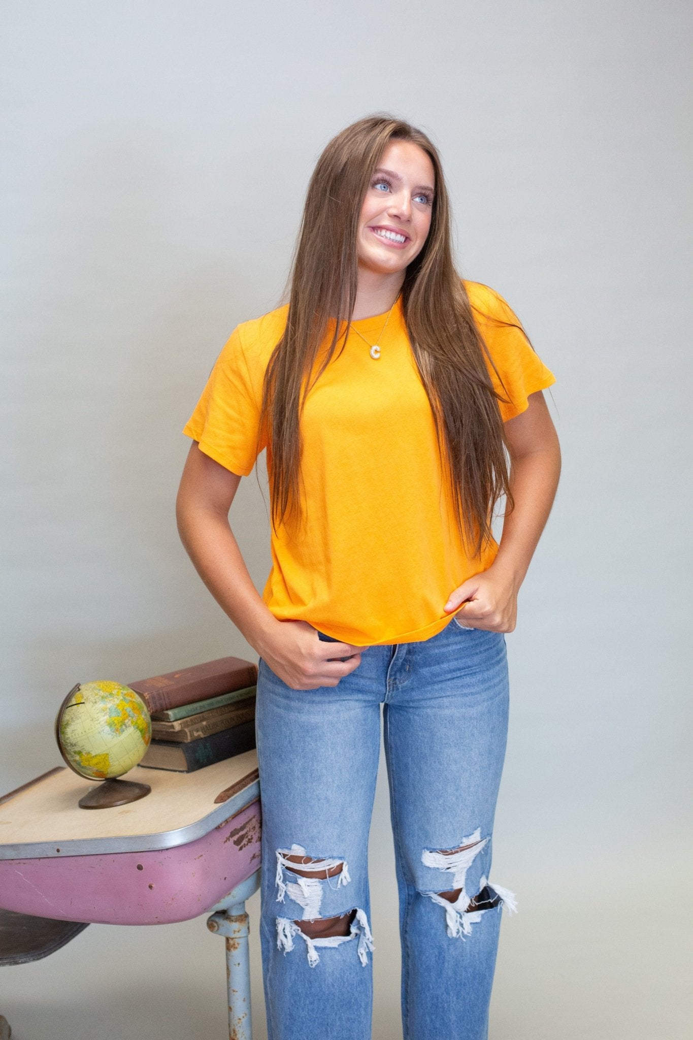 Orange Jules Crop Top TBT257 - Southern Soule Designs
