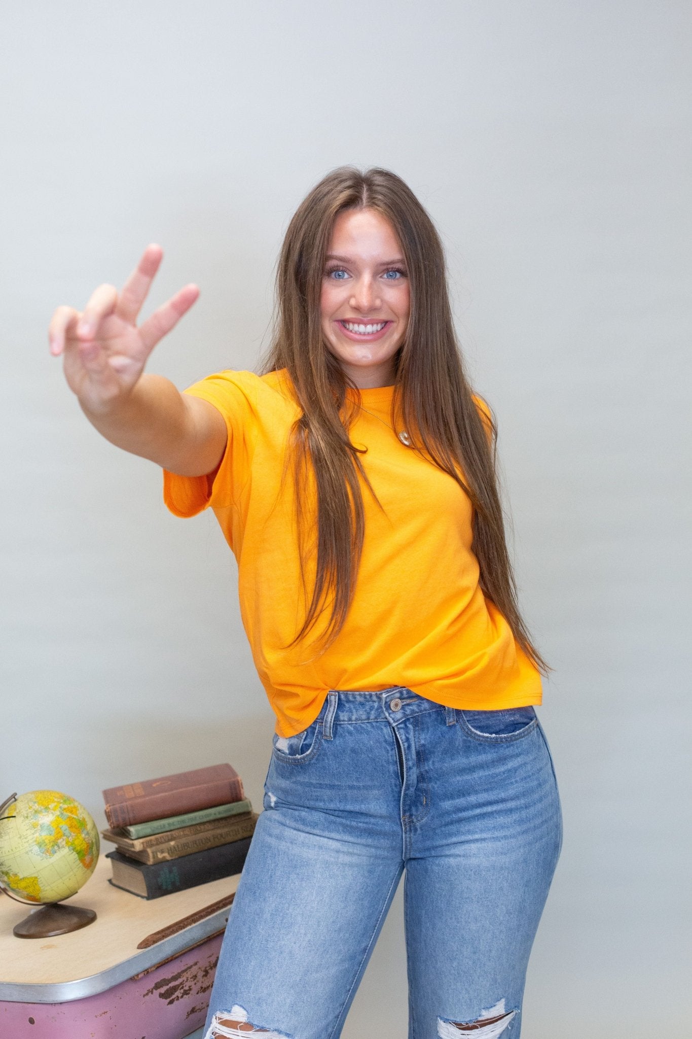 Orange Jules Crop Top TBT257 - Southern Soule Designs