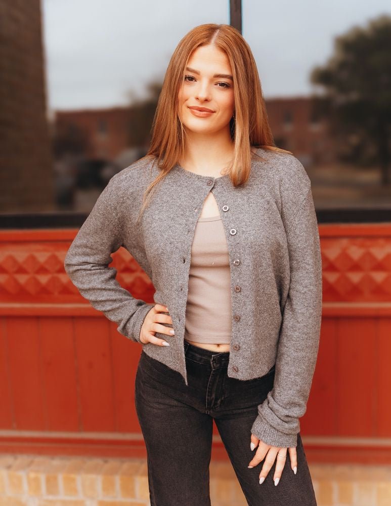 Outlook Cardigan Classic Heather Grey ZW244484 - Southern Soule Designs