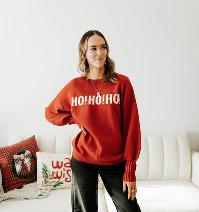 Oversize Christmas Sweater w/ Letter - Southern Soule Designs