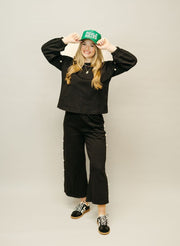 P23943 Black Pearl Embellished Crop Pants - Southern Soule Designs