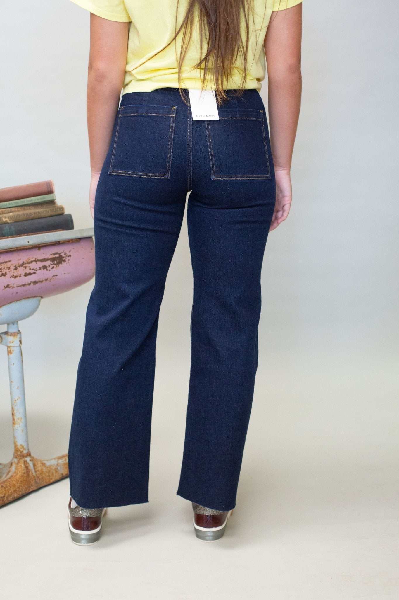 P3584 Denim Wide Leg Jean - Southern Soule Designs