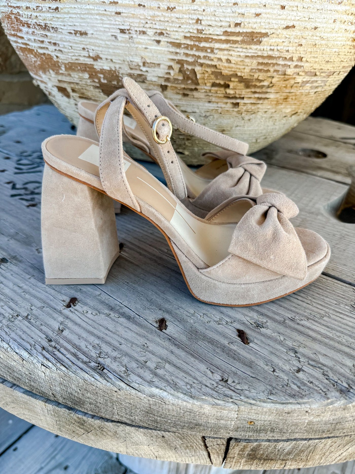 Pacie Camel Suede Heel - Southern Soule Designs