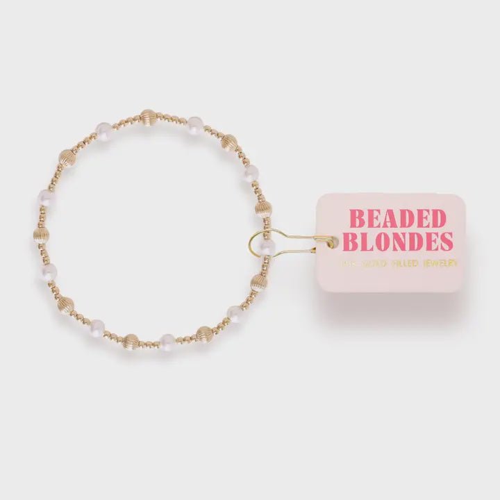 Palmer Fluted Pearl Bracelet - Southern Soule Designs