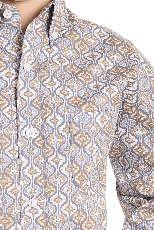 Panhandle Slim Boys Long Sleeve Button Shirt Grey SBB2S07415 - Southern Soule Designs