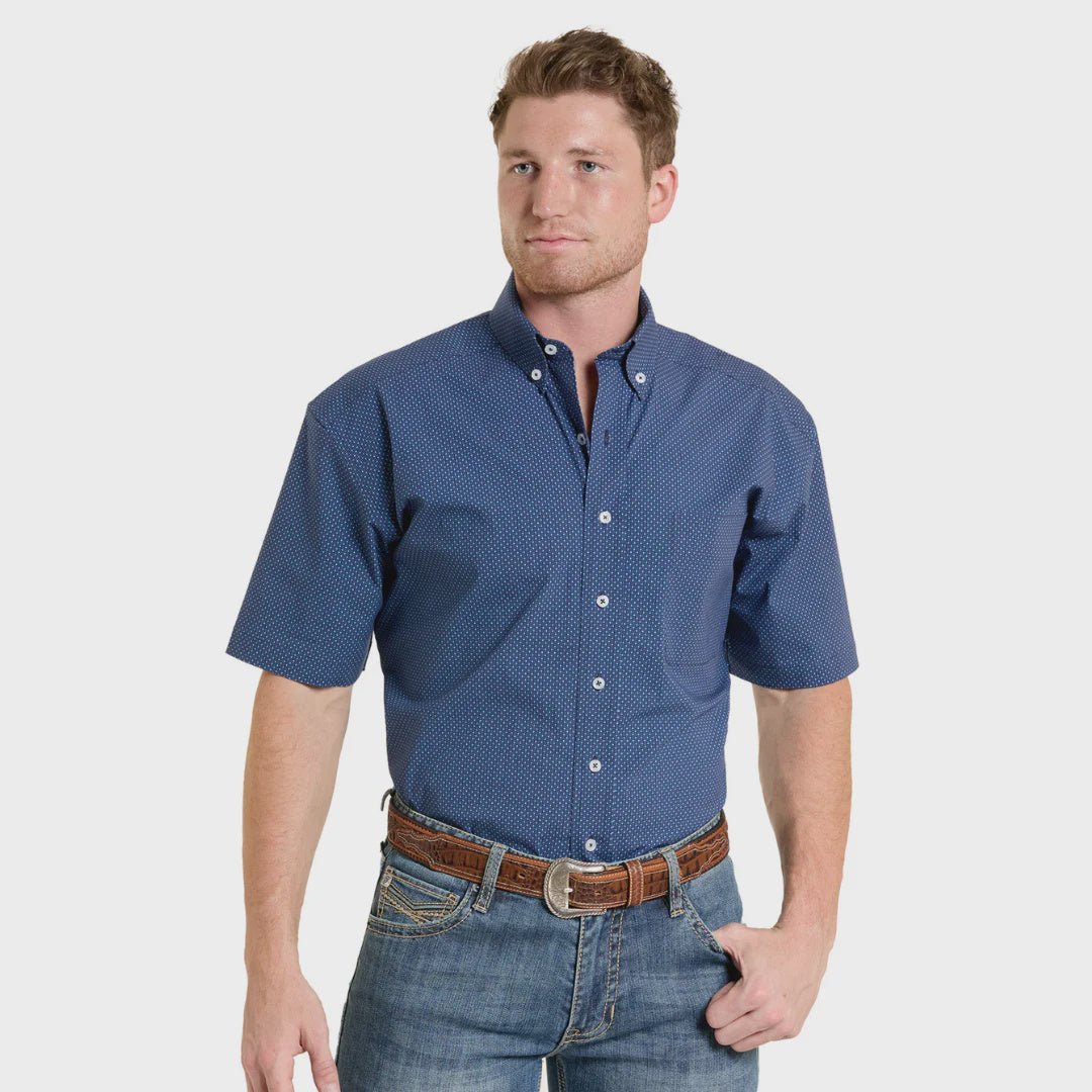 Panhandle Slim Men's Blue 1 Pocket Button Shirt SMB3S08279 - Southern Soule Designs