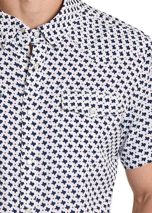 Panhandle Slim Men's Short Sleeve Snap Shirt Navy TMN3S08221 - Southern Soule Designs