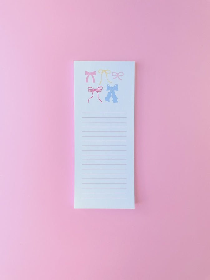 Pastel Bows List Notepad - Southern Soule Designs