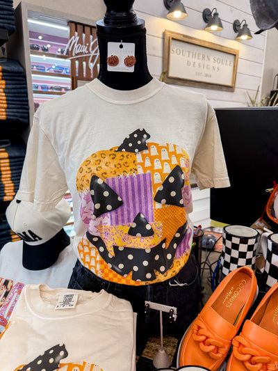 Patchwork Jack O Lantern Tee - Southern Soule Designs