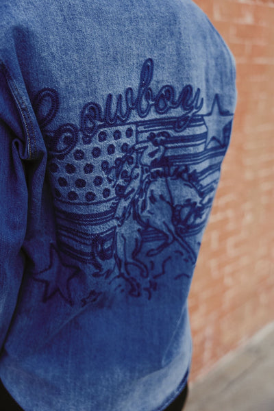 Patriotic Cowboy Button Up - Southern Soule Designs