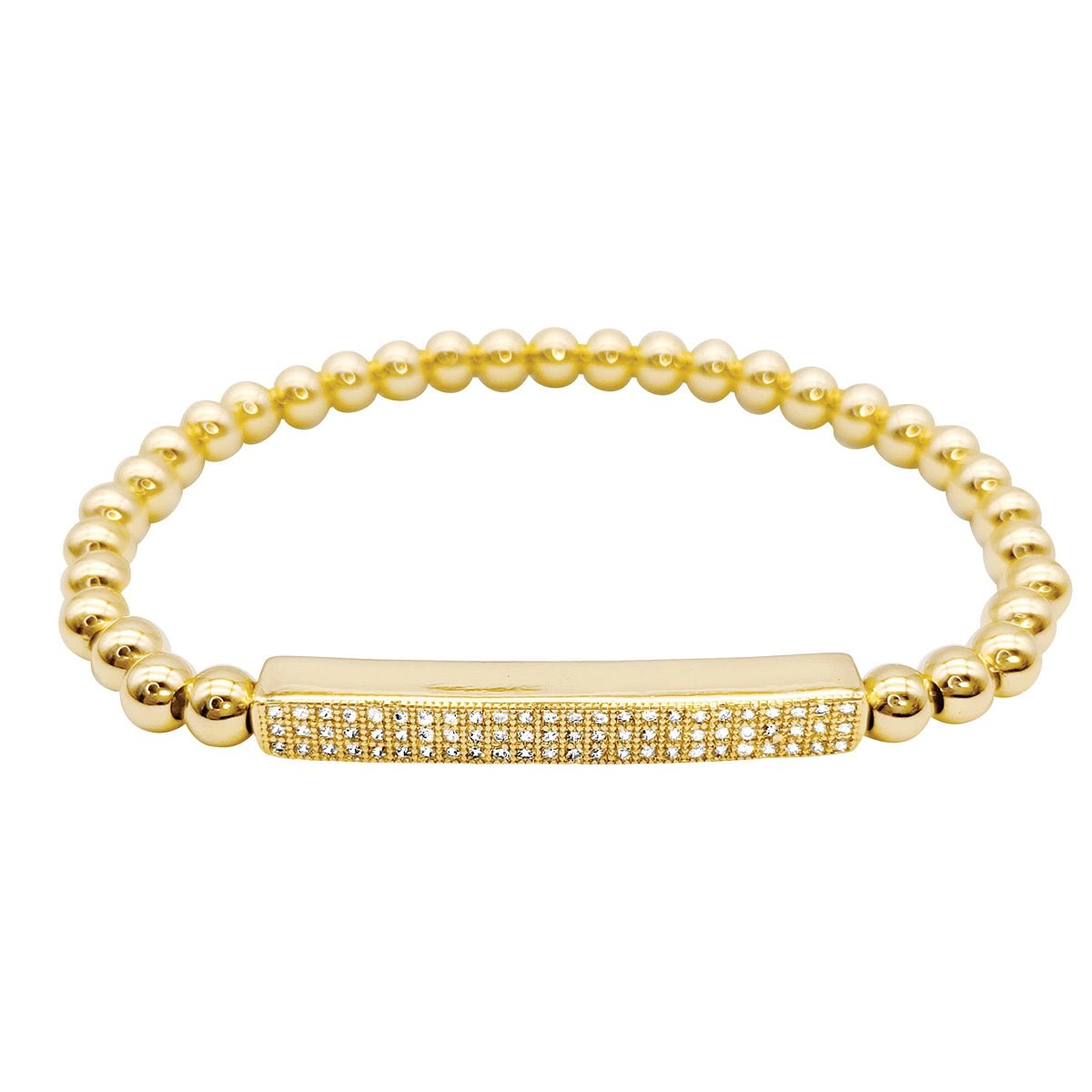 Pave Bar Stretch Bracelet B7496 - Southern Soule Designs