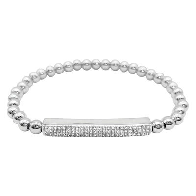 Pave Bar Stretch Bracelet B7496 - Southern Soule Designs