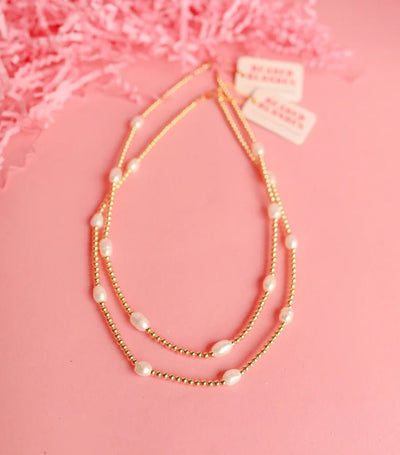 Pearl Poppi Gold Necklace - Southern Soule Designs