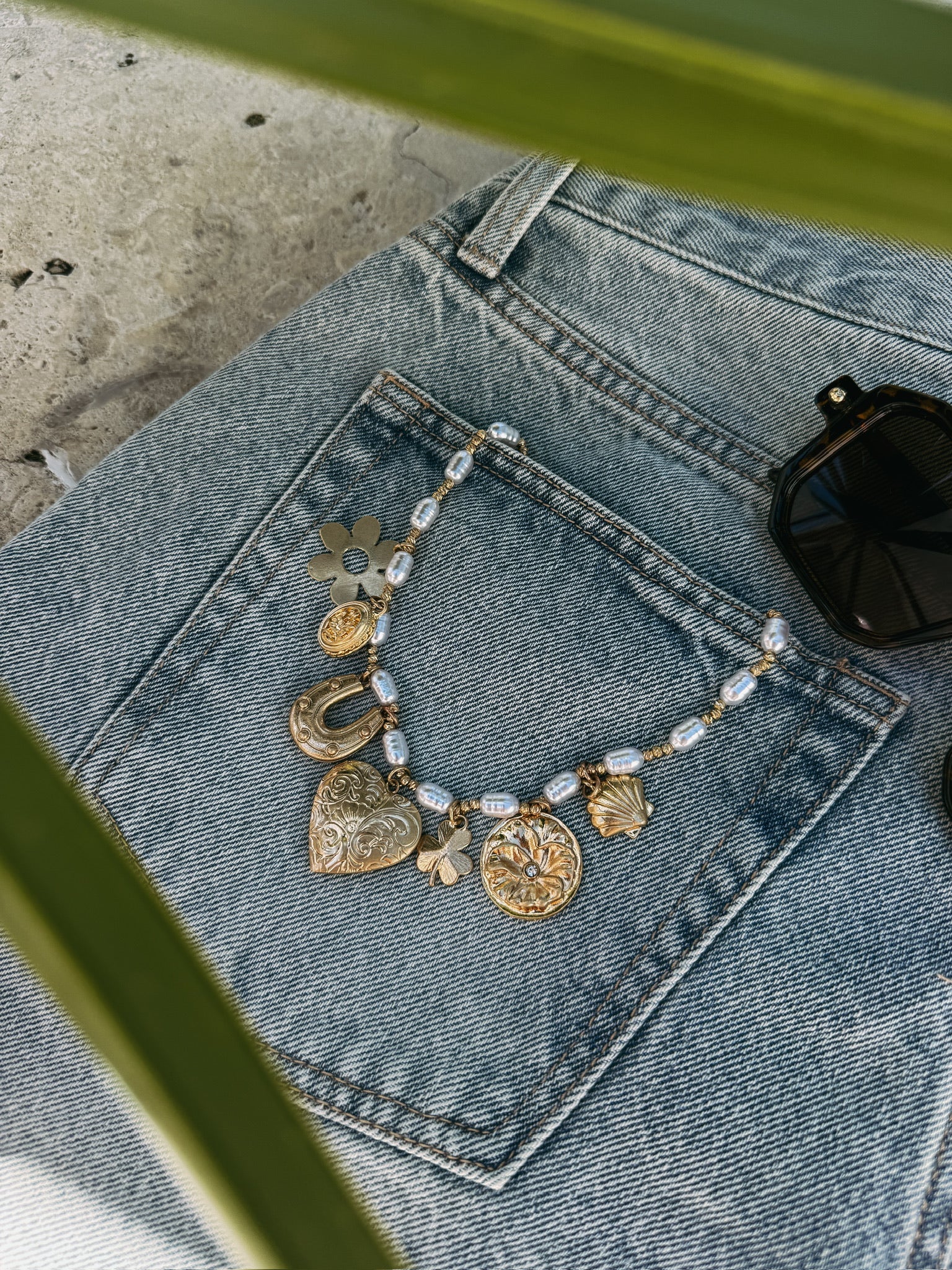 Pearl Snap Charm Necklace - Southern Soule Designs