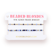 Penelope Bracelet in Navy Blue and Periwinkle + Denim Days Sprinkle (Stack of 2) - Southern Soule Designs