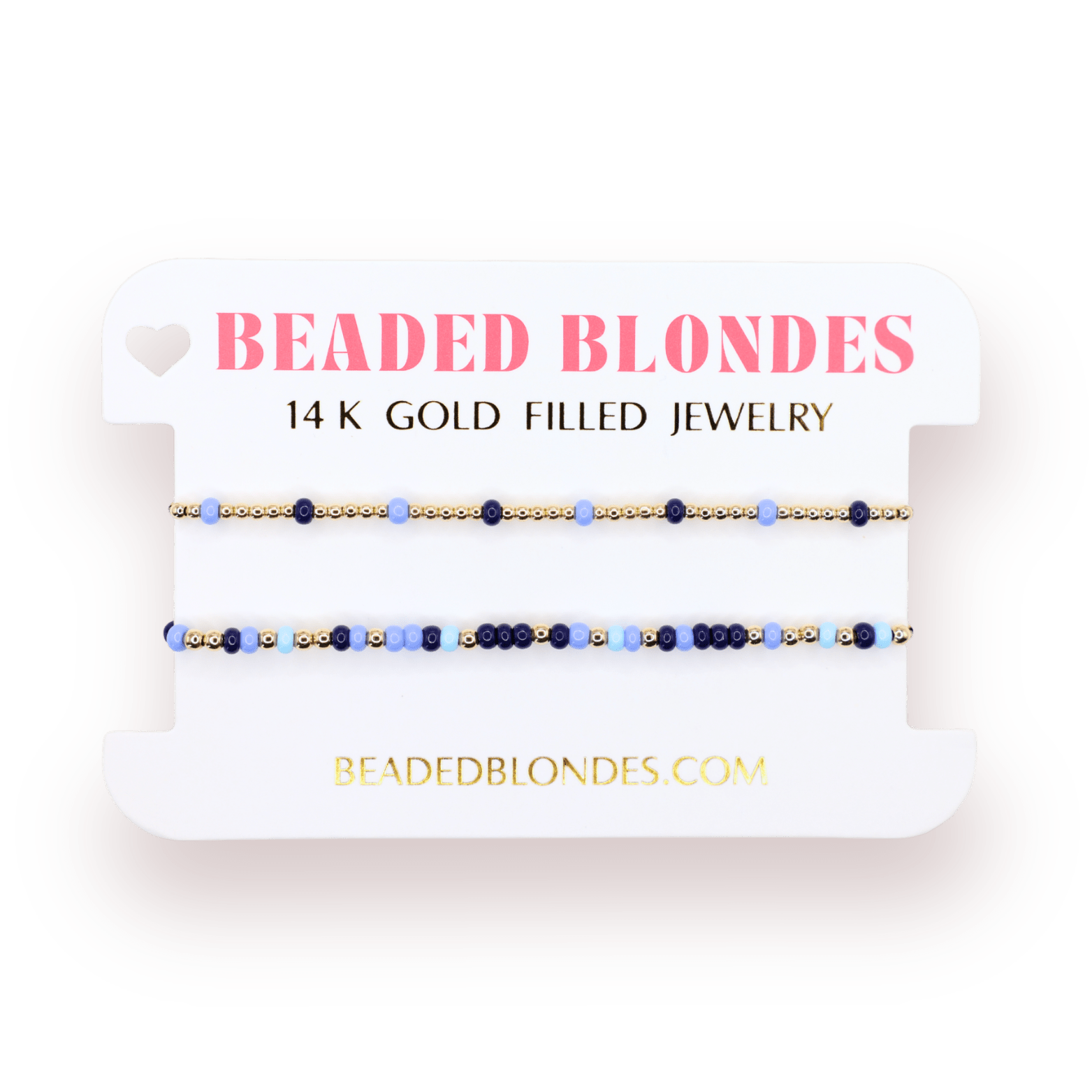 Penelope Bracelet in Navy Blue and Periwinkle + Denim Days Sprinkle (Stack of 2) - Southern Soule Designs