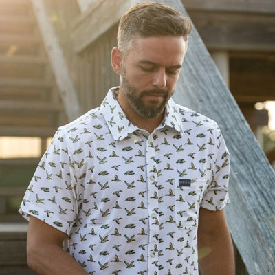 Burlebo Flying Mallard Performance Button Up