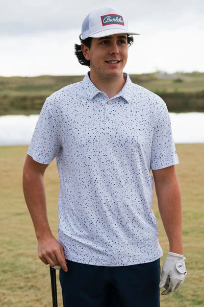 Burlebo White Speckled Perf Polo