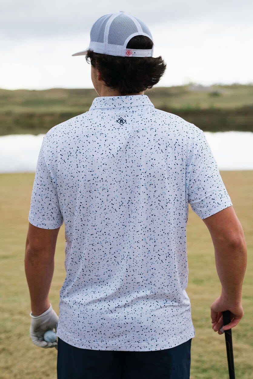 Burlebo White Speckled Perf Polo