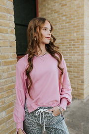 Pigment Cashmere Rose Trenton Sweater - Southern Soule Designs