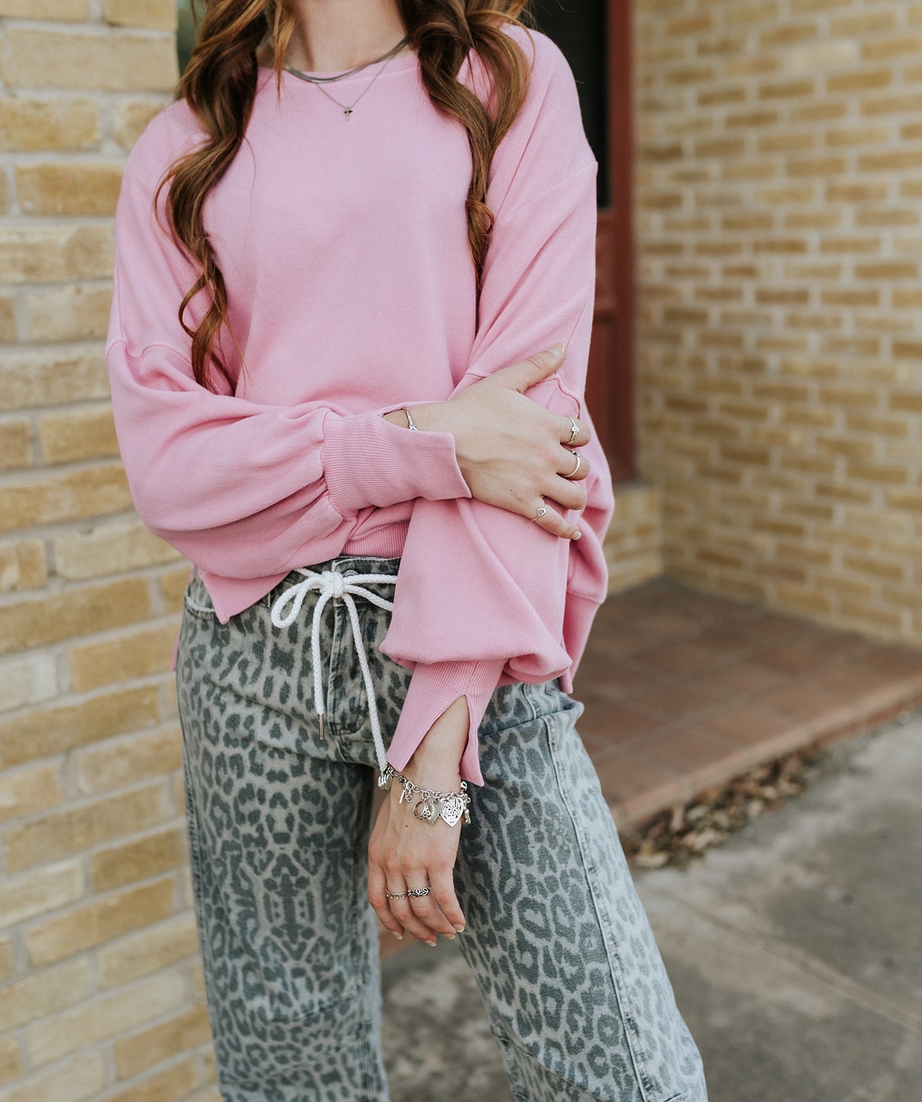 Pigment Cashmere Rose Trenton Sweater - Southern Soule Designs