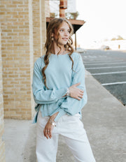 Pigment Milky Blue Trenton Sweater - Southern Soule Designs