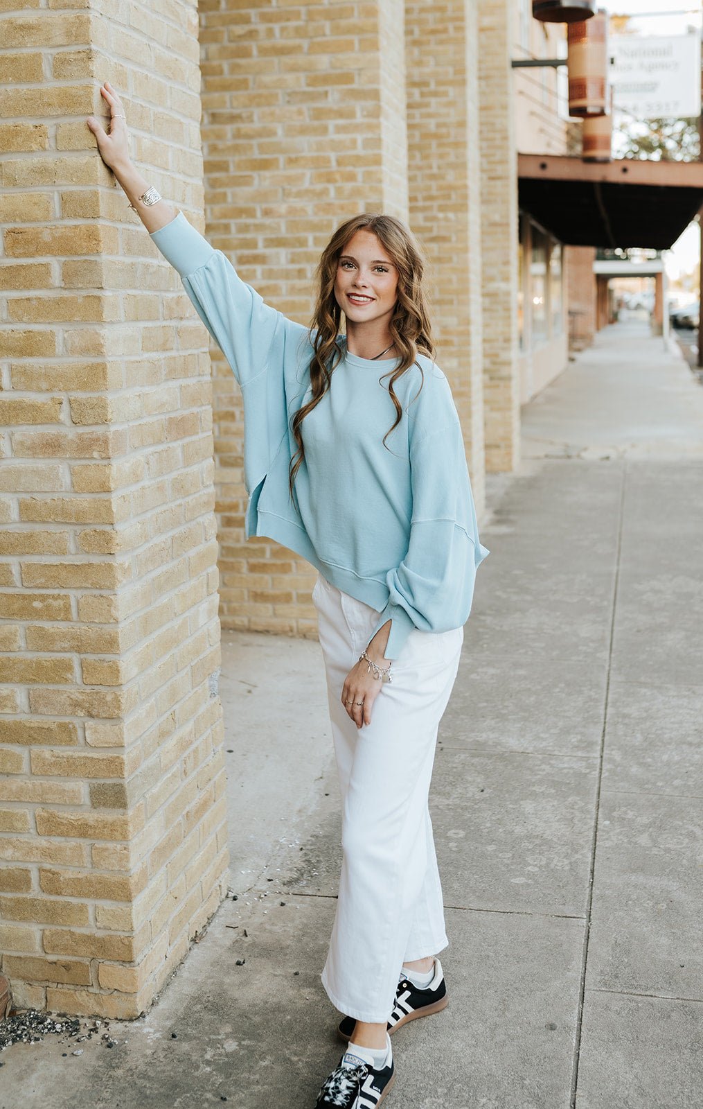 Pigment Milky Blue Trenton Sweater - Southern Soule Designs