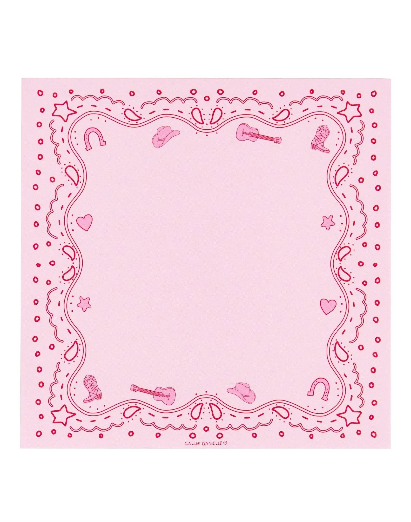 Pink Bandana Western Notepad - Southern Soule Designs