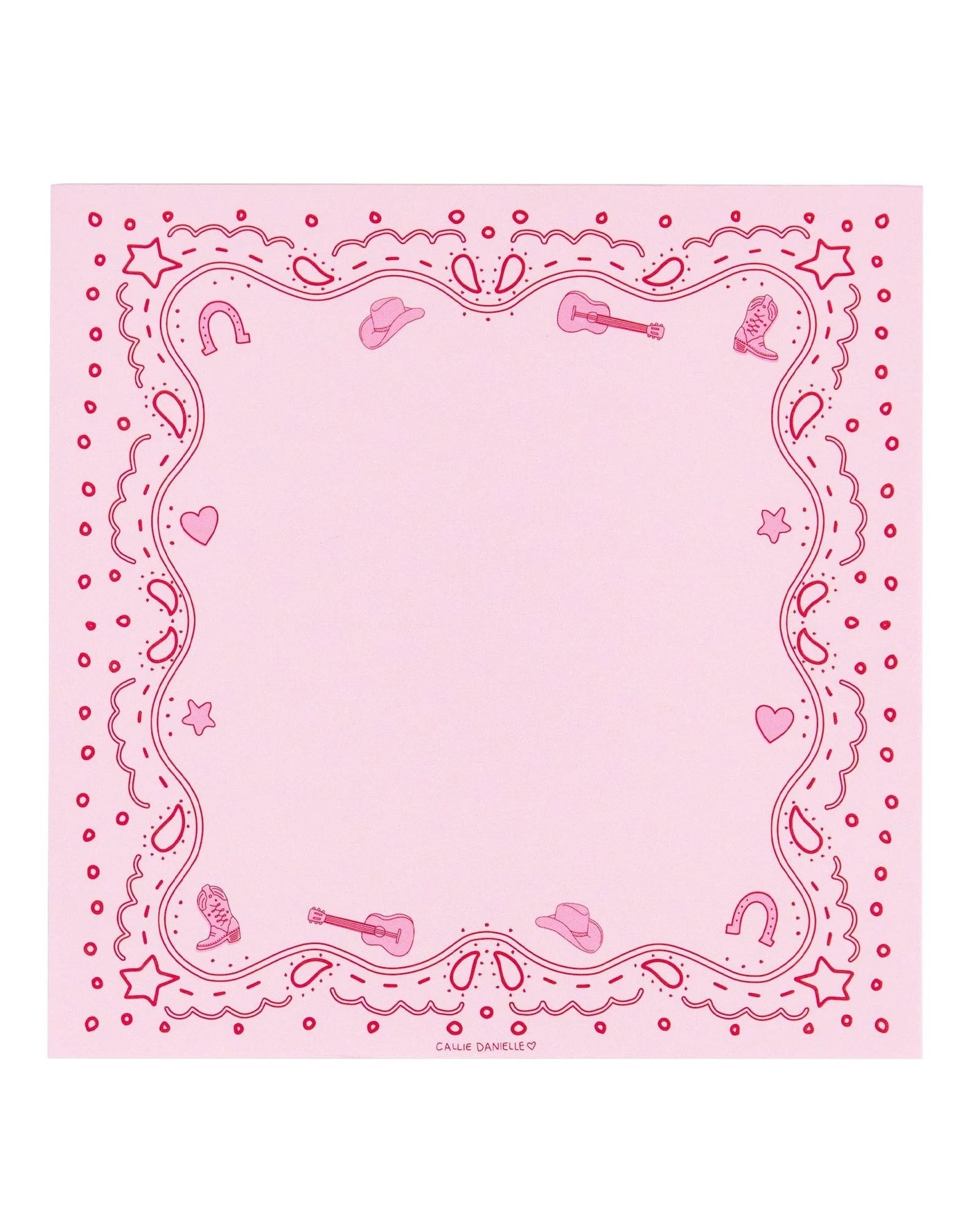 Pink Bandana Western Notepad - Southern Soule Designs