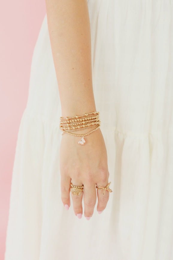 Pink Butterfly Charm Bracelet - Southern Soule Designs