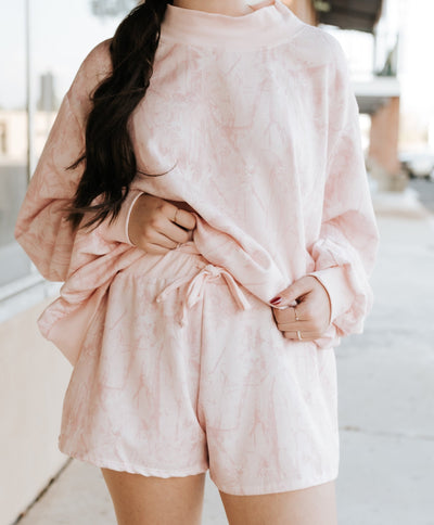 Pink Camouflage Print Drawstring Shorts - Southern Soule Designs