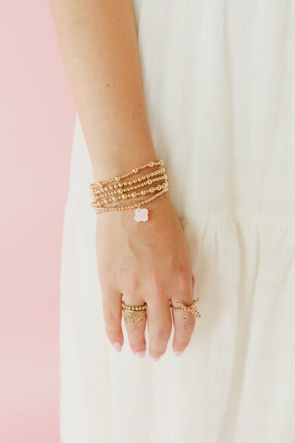 Pink Clover Charm Bracelet - Southern Soule Designs