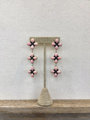 Pink Conch 3 Cluster Drop Earring - Southern Soule Designs