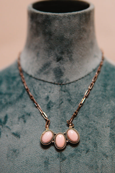 Pink Conch 3 Oval Necklace - Southern Soule Designs