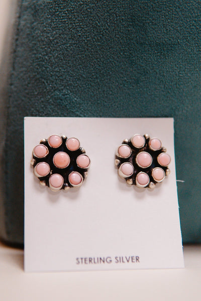 Pink Conch Cluster Stud - Southern Soule Designs