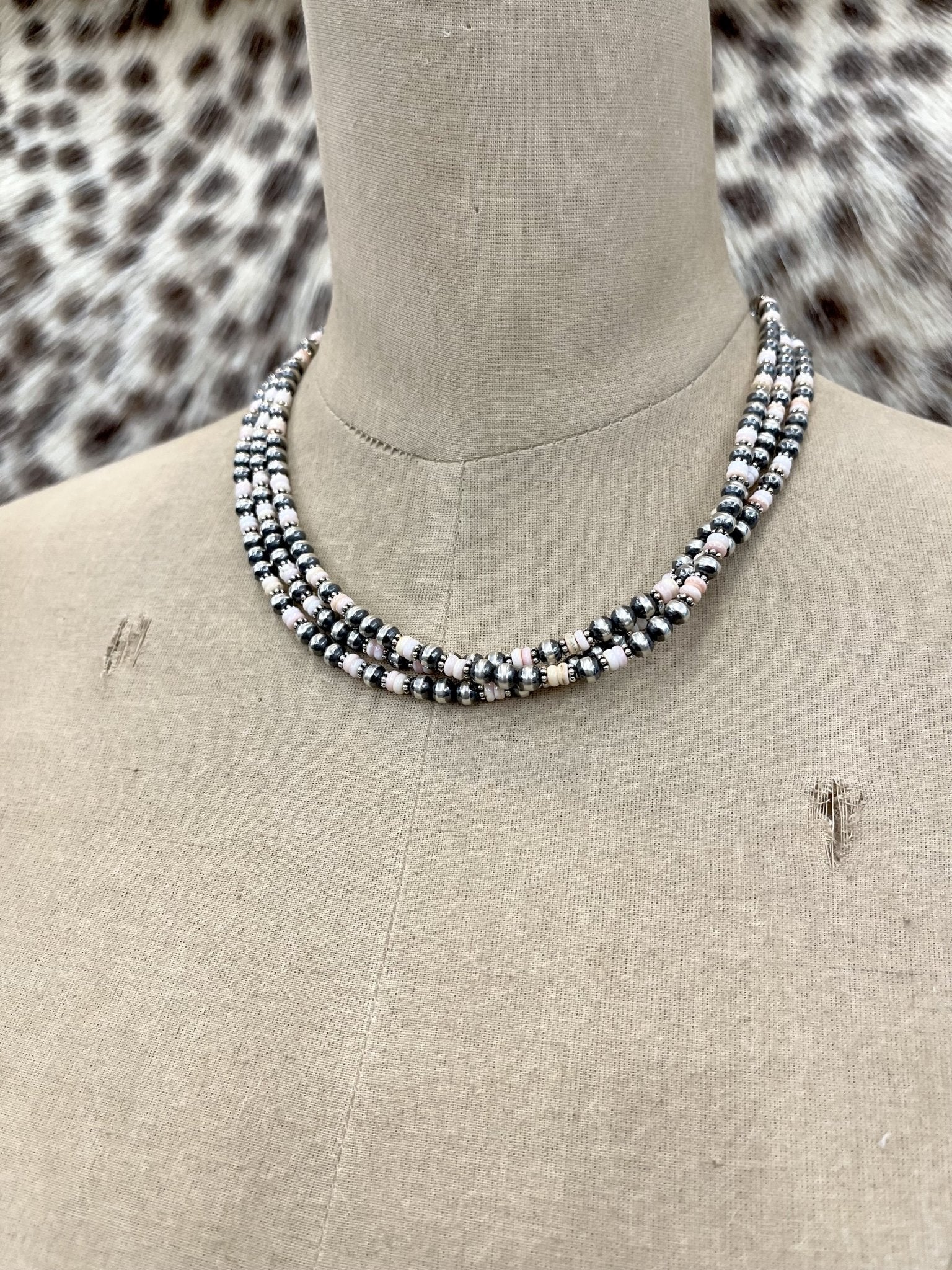 Pink Conch Triple Layer Necklace - Southern Soule Designs