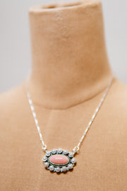 Pink Conch/Pearl Oval Necklace - Southern Soule Designs