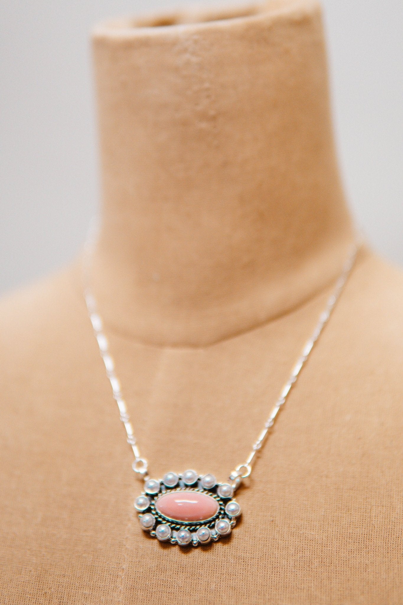 Pink Conch/Pearl Oval Necklace - Southern Soule Designs