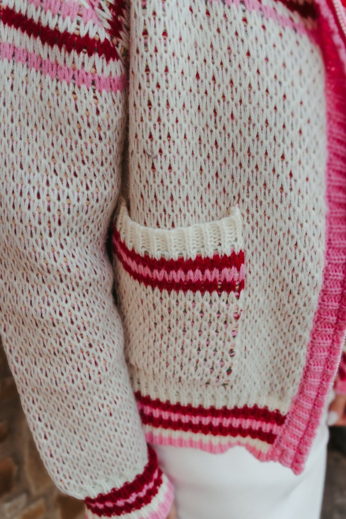 Pink Cowgirl Button Zip Up Sweater BRW2777 - Southern Soule Designs