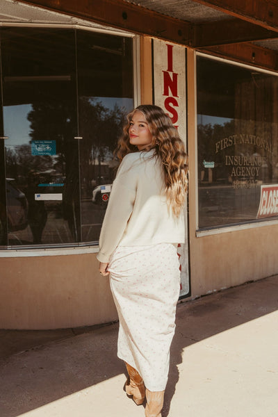 Pink Ditsy Floral Bias Cut Long Skirt BRK1970 - 34 - Southern Soule Designs