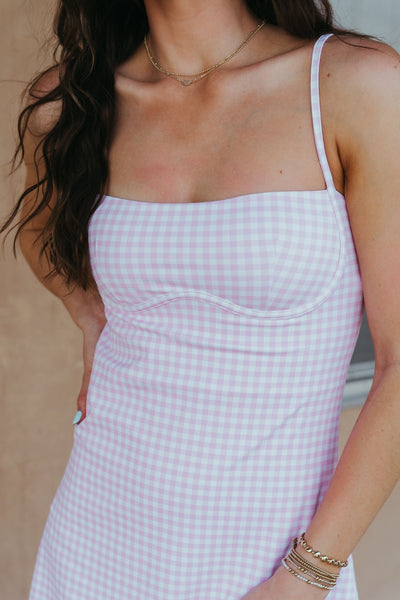 Pink Gingham Romper DP20023 - Southern Soule Designs