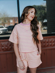 Pink Lemonade Terry SS Tee A3769 - Southern Soule Designs
