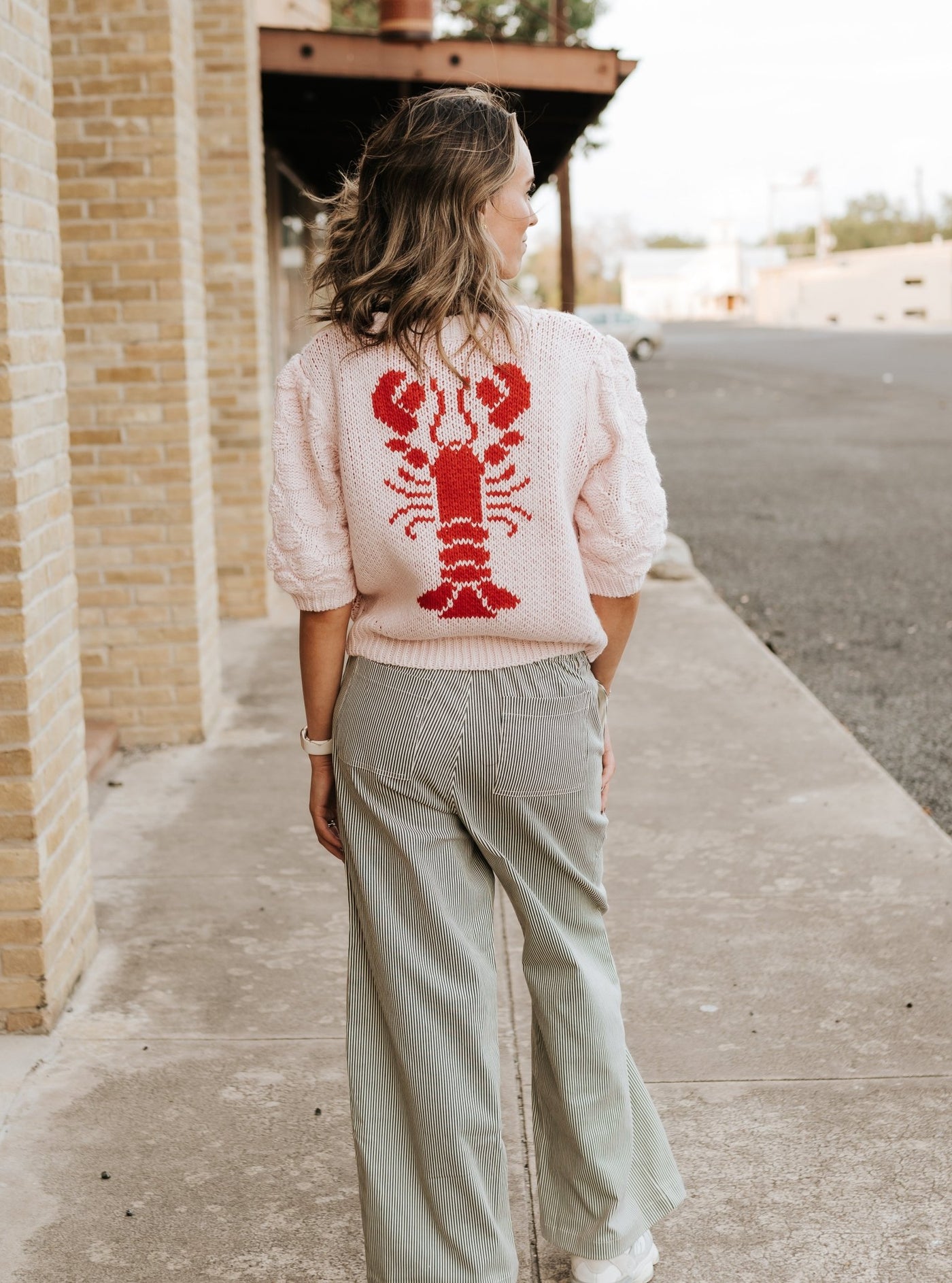 Pink Lobster Knit Cardigan BRW3743 - Southern Soule Designs