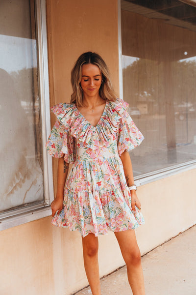 Pink Multi Dana Mini Dress S1200D - 9 - Southern Soule Designs