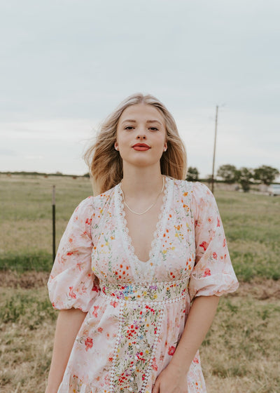 Pink Multi Floral Print Mini Dress DI9717FO - Southern Soule Designs