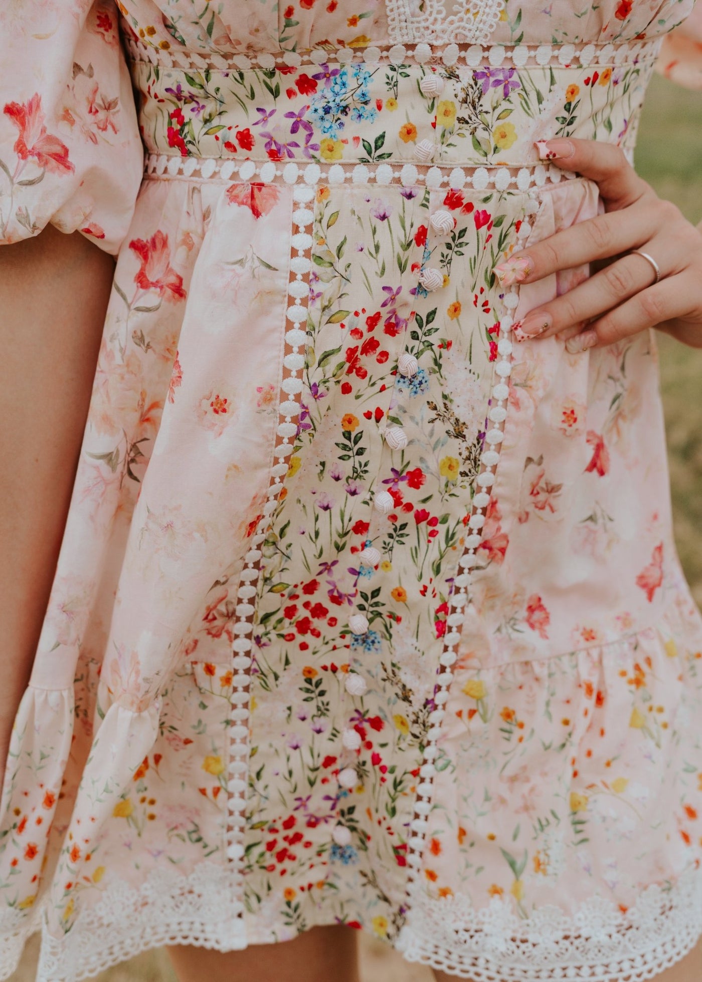 Pink Multi Floral Print Mini Dress DI9717FO - Southern Soule Designs