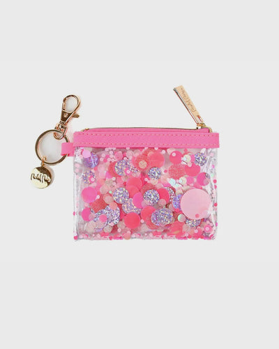 Pink Party Confetti Mini Wallet Keychain - Southern Soule Designs