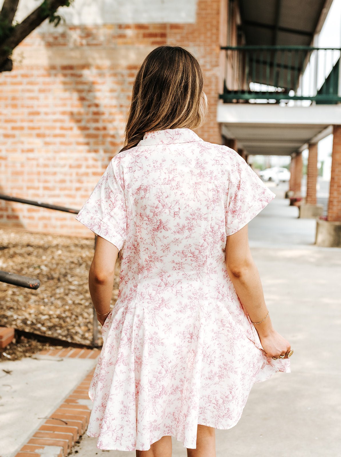 Pink Peony French Garden Mini Dress E3277D - Southern Soule Designs
