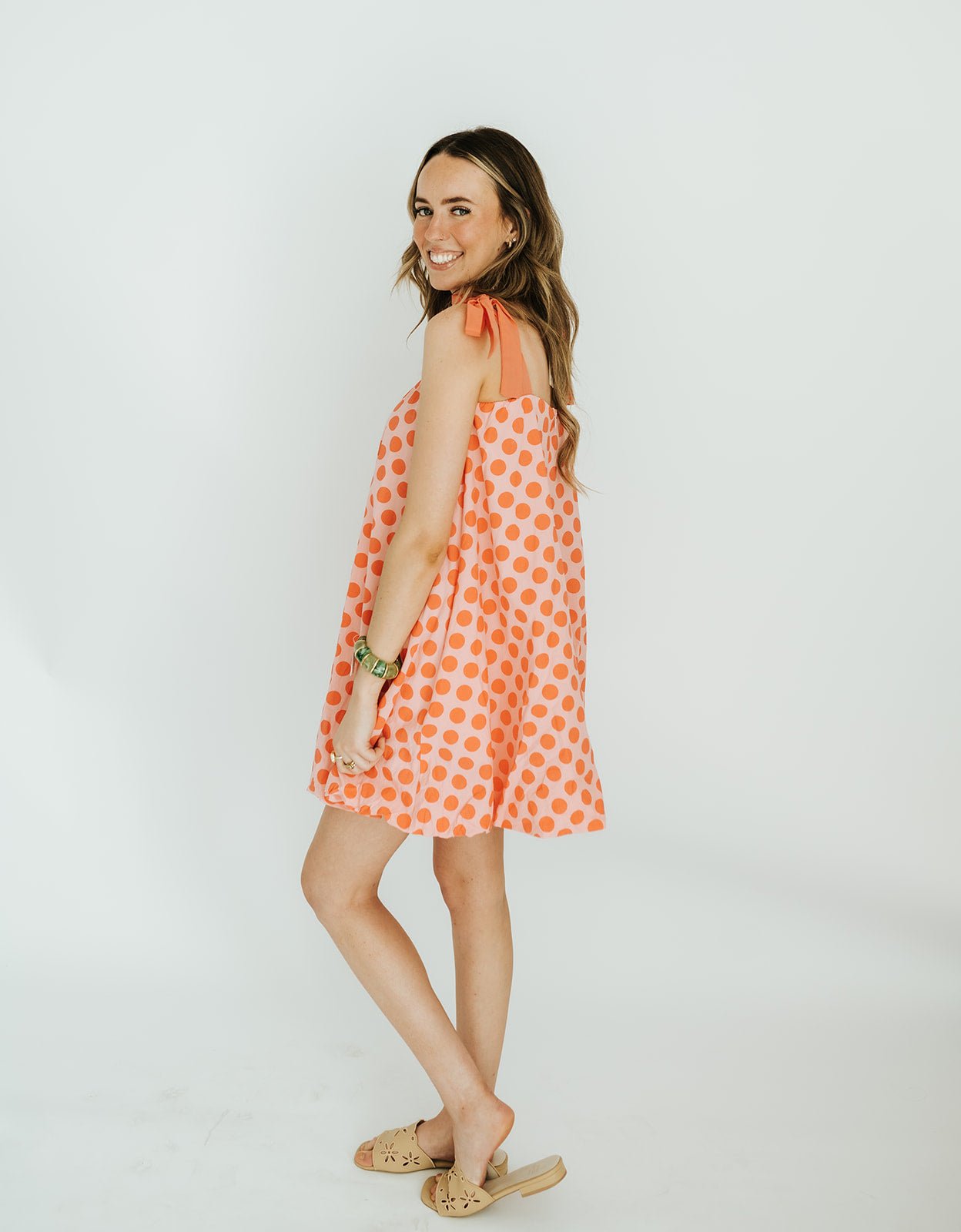 Pink Polka-Dot Mini Dress JD26804 - Southern Soule Designs