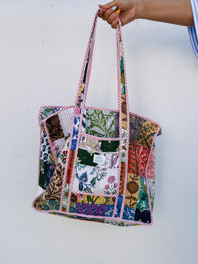 Pink Quilted Bag - Southern Soule Designs